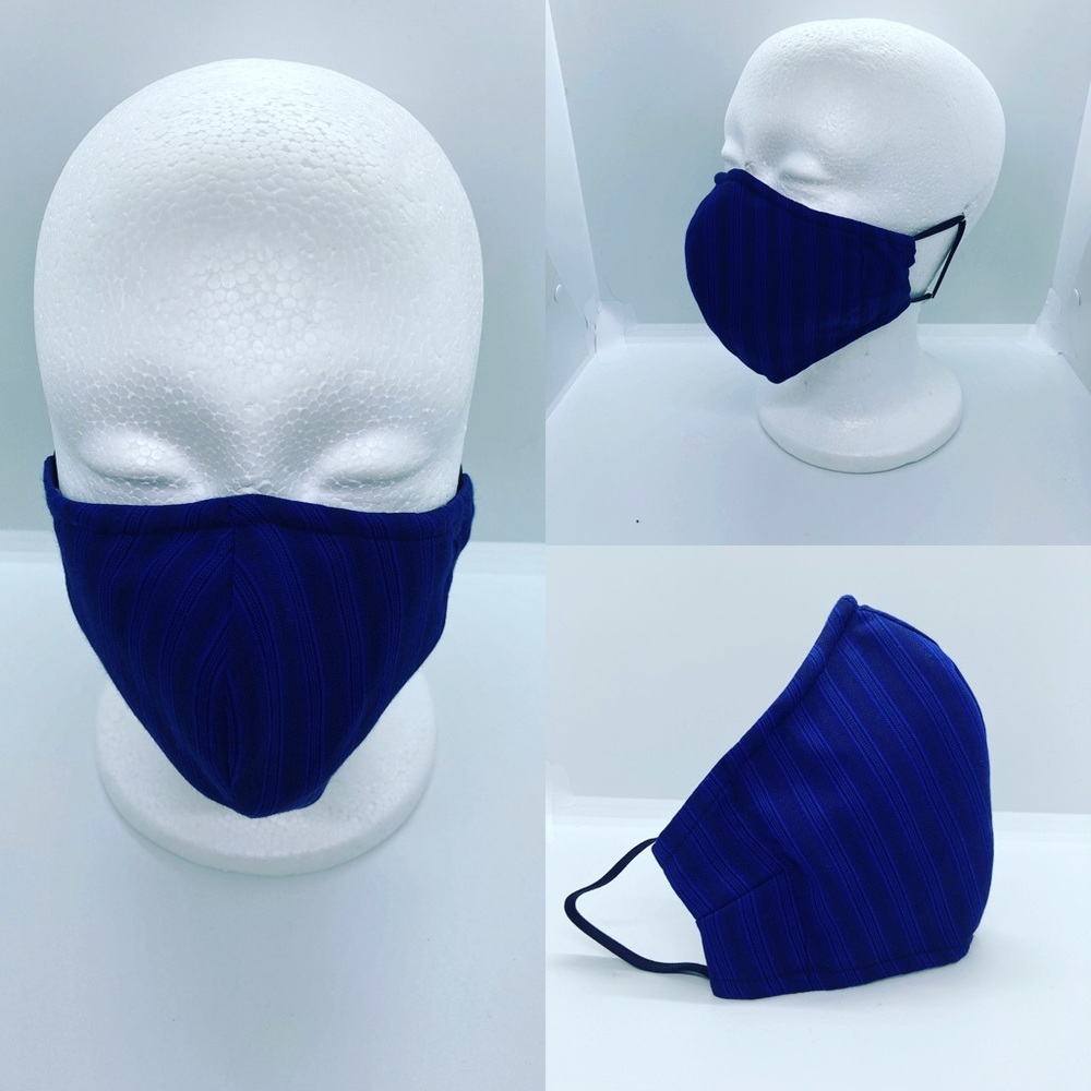 Blue stripe face mask